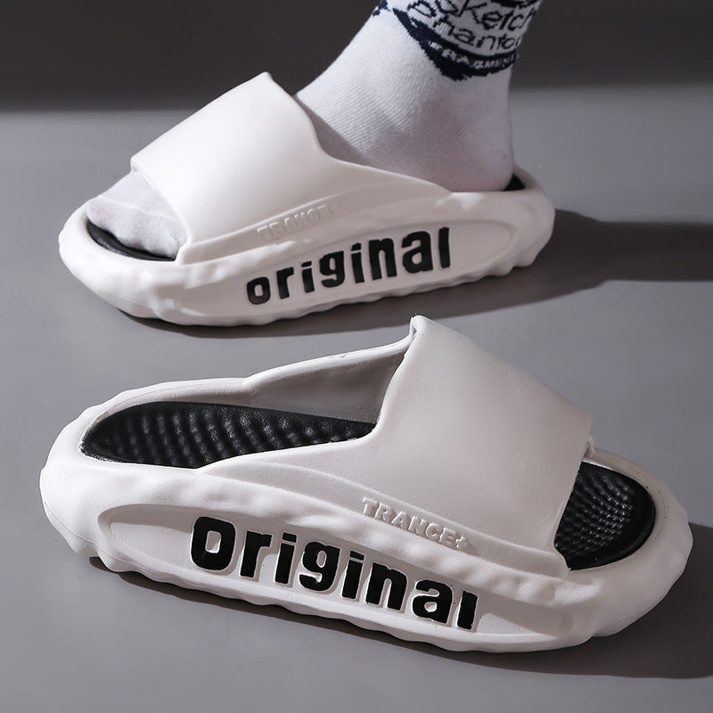 Men's Slippers Thick Bottom For Outdoors Trendy Non-slip Wear-resistant GlamzKart