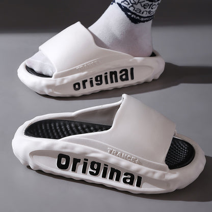 Men's Slippers Thick Bottom For Outdoors Trendy Non-slip Wear-resistant GlamzKart