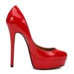 Anti-string Crossbody Plus Size Women's Low-cut High Heel Pumps Red GlamzKart