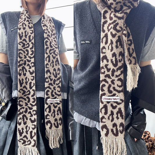 Korean Style High-grade Wool Knitted Small Scarf GlamzKart