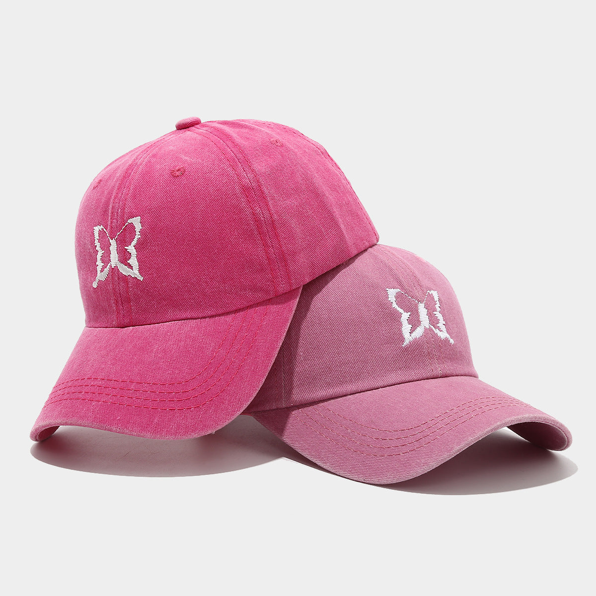 Soft Top Casual Peaked Cap Butterfly Embroidered Sun Hat GlamzKart