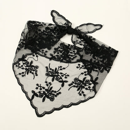 Embroidered Nylon Embroidered Decoration Shawl Scarf GlamzKart