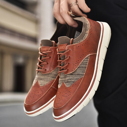 Men's British Style Casual Fashion Leather Shoes GlamzKart