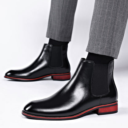 Chelsea Boots Men's Autumn Breathable Pointed Toe GlamzKart