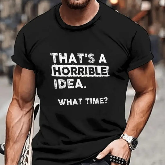 Exercise Casual Men's Clothes Cartoon Anime Round Neck T-shirt GlamzKart