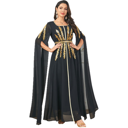 Arab Women's Robe Super Long Sleeve Muslim Dress GlamzKart