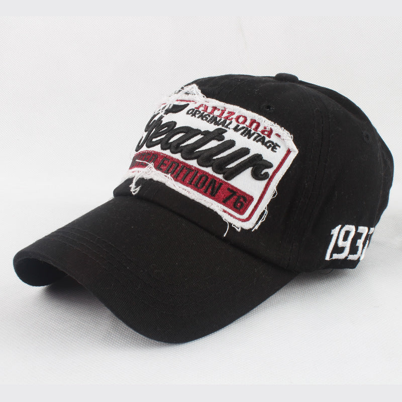 European And American Style Featur Letter Embroidered Peaked Cap Outdoor Casual Hat GlamzKart