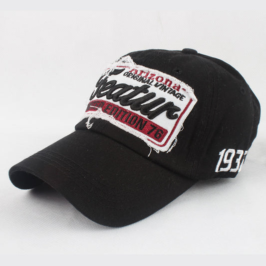 European And American Style Featur Letter Embroidered Peaked Cap Outdoor Casual Hat GlamzKart