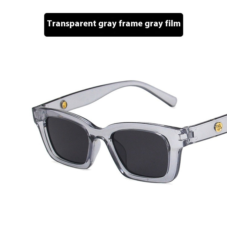 Advanced Ins UV Protection Sun-proof Sun Glasses Picture Transparent Gray Frame GlamzKart