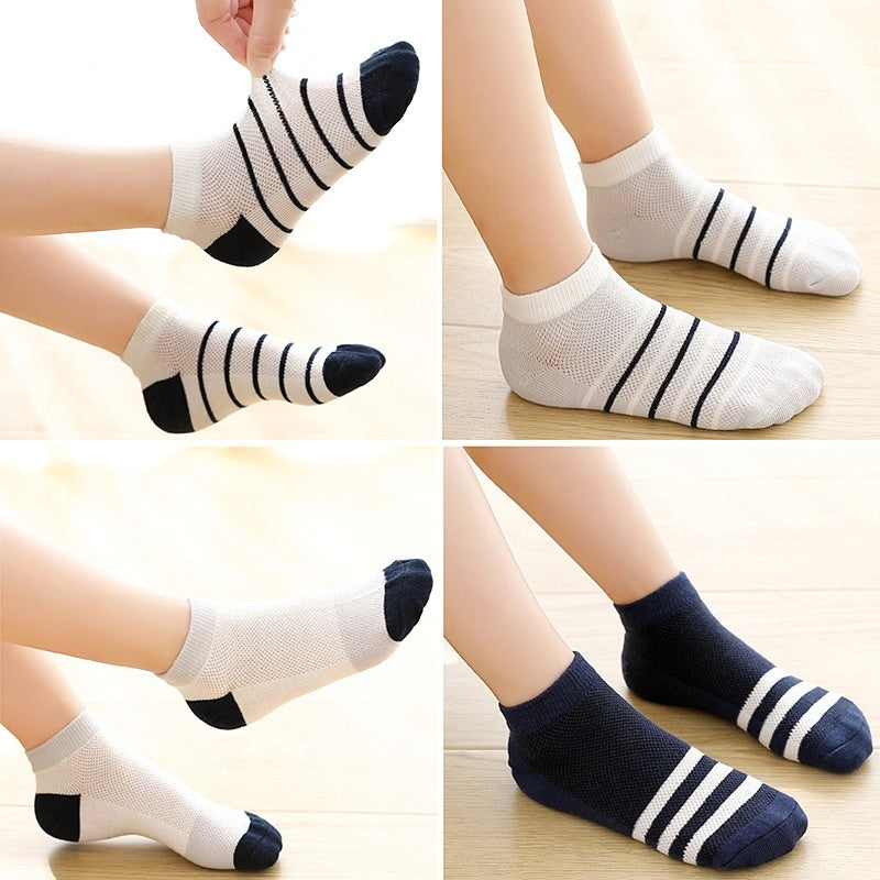 Children's Solid Color Short Socks GlamzKart