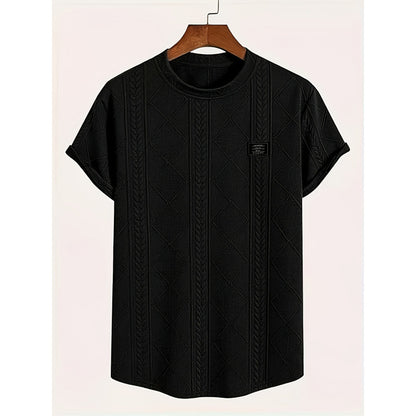Geometric Embroidery Casual Short Sleeve GlamzKart