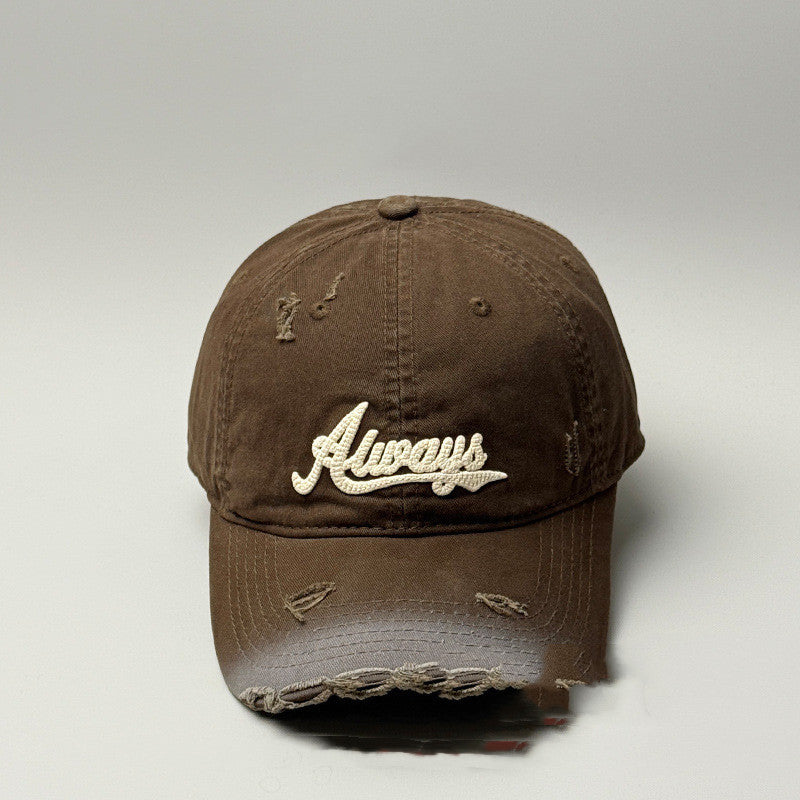 Retro Worn Looking Washed-out Sun Hat Brown Adjustable GlamzKart