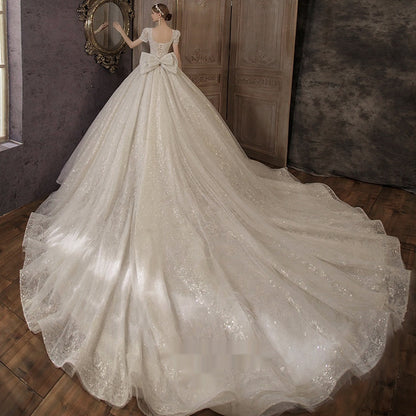Temperament Bride Retro Super Fairy Mori Style Dream Wedding Trailing Style GlamzKart
