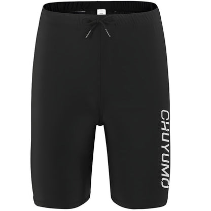Surfing Suit Men's Long-sleeved Swimsuit Quick-drying Black Cropped Pants GlamzKart