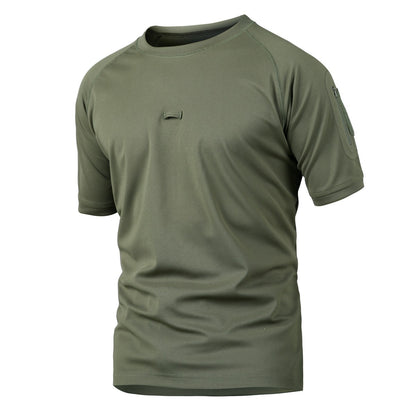 Men's Outdoor Summer Tactical Camouflage T-shirt Green GlamzKart