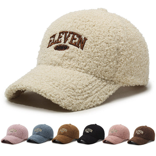 Winter Lambskin Thickened Warm Baseball Cap GlamzKart