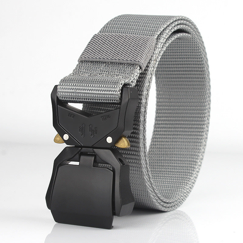 Belt Multifunctional Military Training Outdoor Training Tactics Nylon Pants Grey 125cm GlamzKart