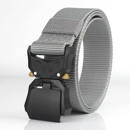 Belt Multifunctional Military Training Outdoor Training Tactics Nylon Pants Grey 125cm GlamzKart