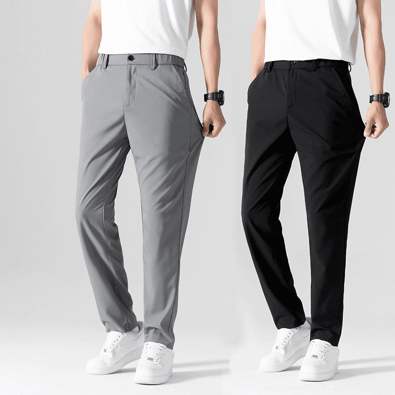 Business Casual Pants Stretch Suit Pants Men's Straight Draping GlamzKart