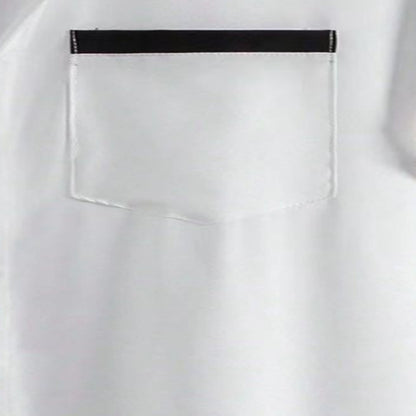 Summer New Men's Color Matching Fashion Short Sleeve Shirt GlamzKart