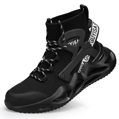 Men's Breathable And Smash-resistant Anti-seepage Steel Toe Cap Work Shoes GlamzKart