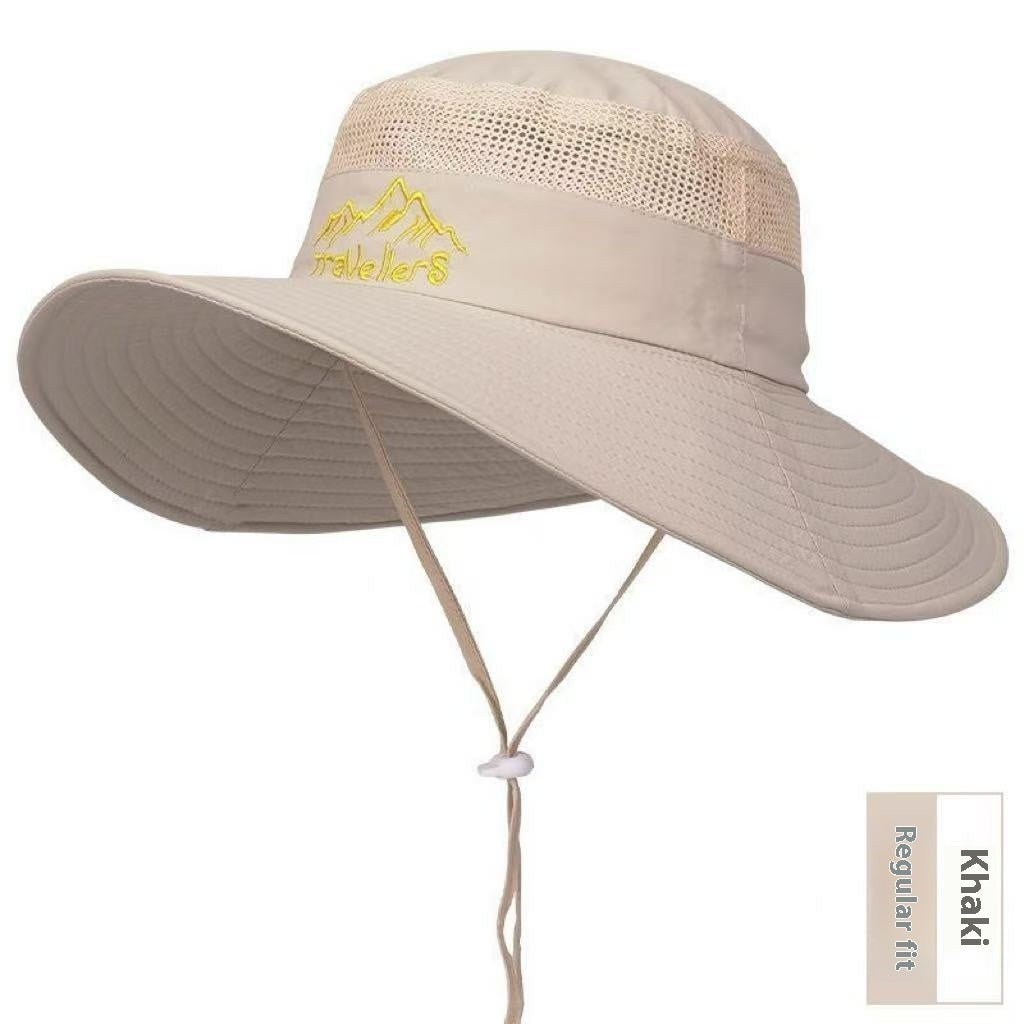 Bucket Hat Men's Summer UV Protection Outdoor Travel Beige GlamzKart