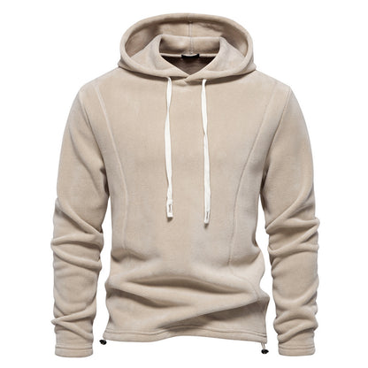 Men's Autumn And Winter New Stand Collar Half Zip Long-sleeved Sweater HD09 Light Khaki GlamzKart