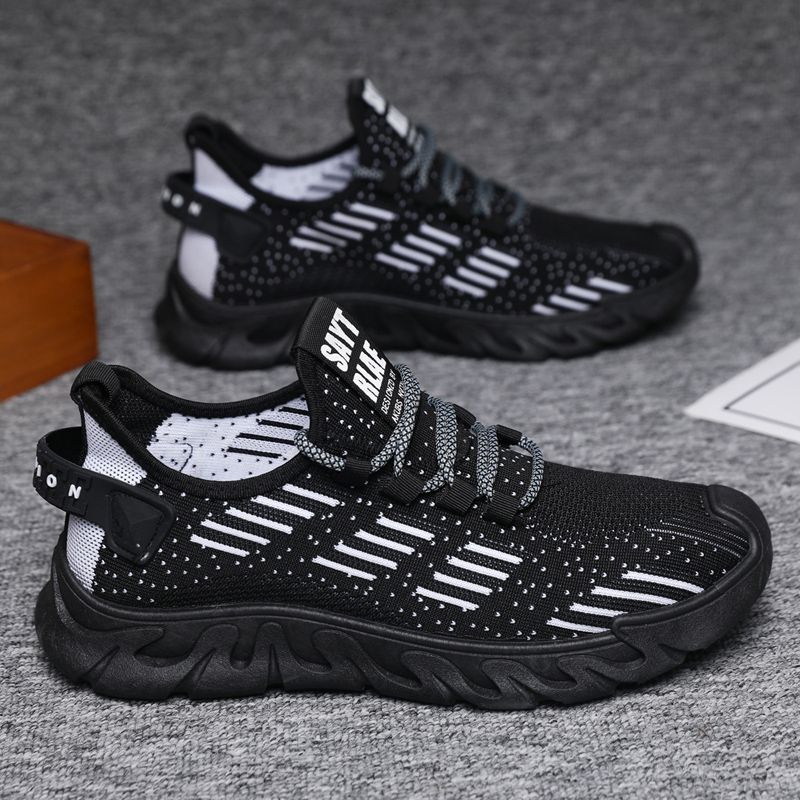 Men's Sports Soft Bottom Light Running Shoes Black 921 GlamzKart