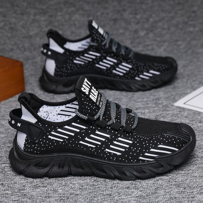Men's Sports Soft Bottom Light Running Shoes Black 921 GlamzKart