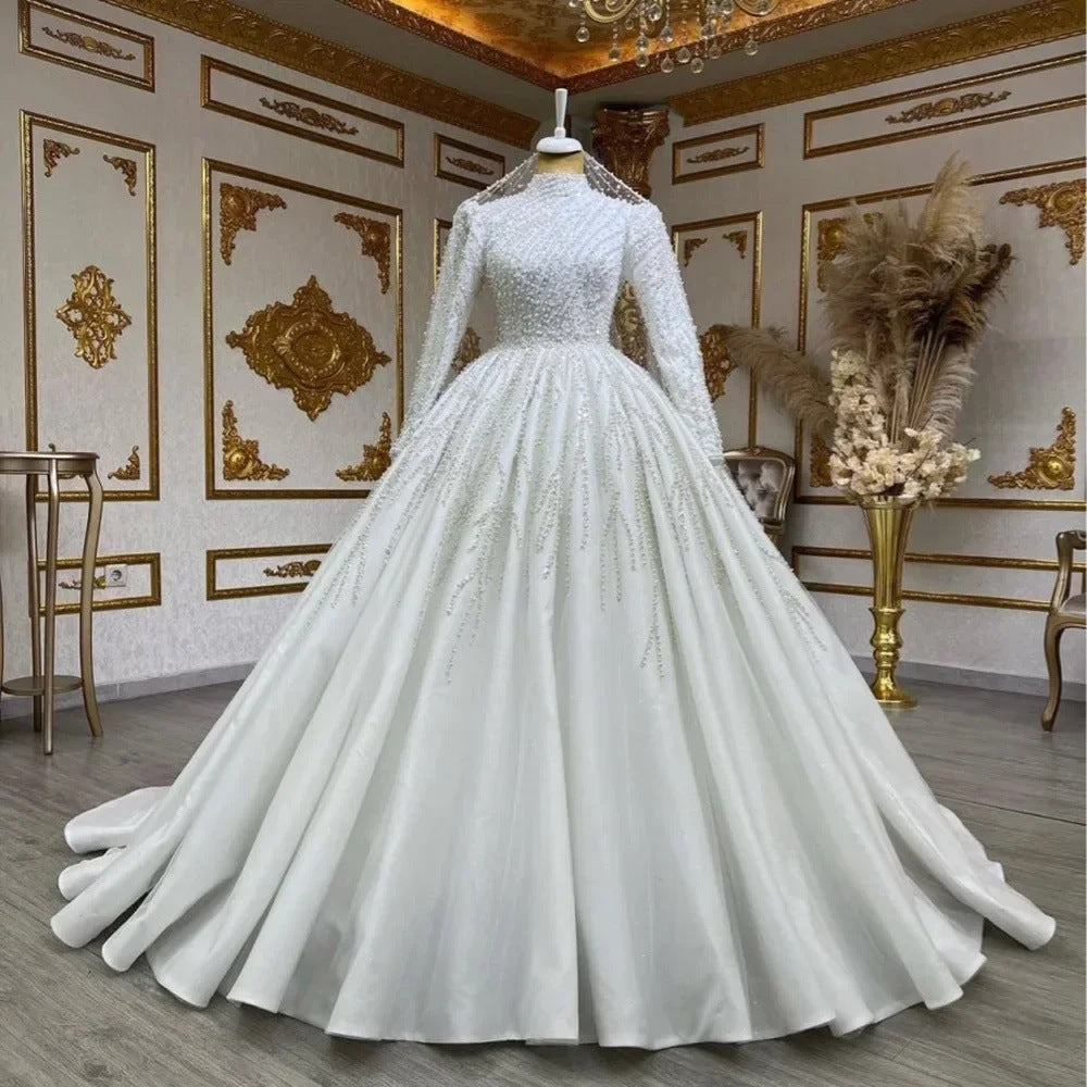 Bride Owner Wedding Dress Trailing Wedding Pettiskirt White GlamzKart