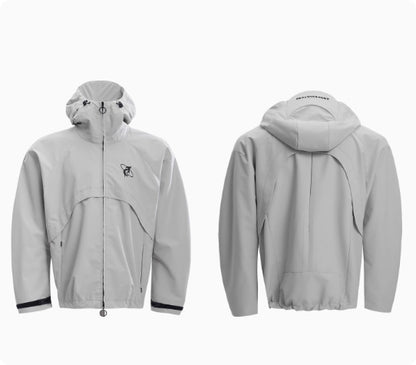 Waterproof And Windproof Men's And Women's Sets Of Assault Jackets Grey Coat GlamzKart