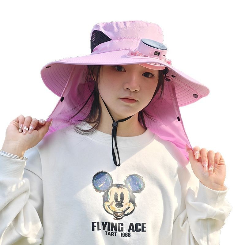 Hat With Fan Men's Fishing Outdoor Sunshade GlamzKart