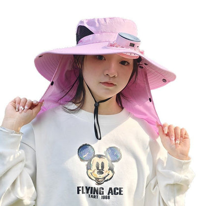 Hat With Fan Men's Fishing Outdoor Sunshade GlamzKart