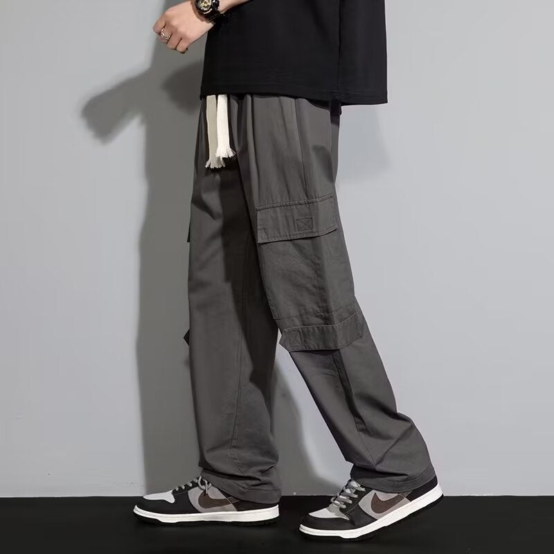 Men's Autumn New Retro Loose Straight Casual Trousers GlamzKart