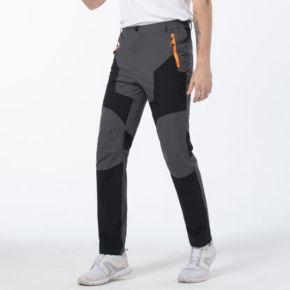 Outdoor Quick-dry Pants Elastic Cycling Pants Waterproof Charge Gray Black GlamzKart