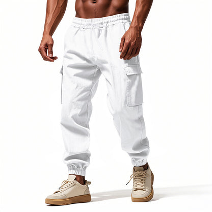 Loose Multi-pocket Workwear Ankle Banded Slacks GlamzKart