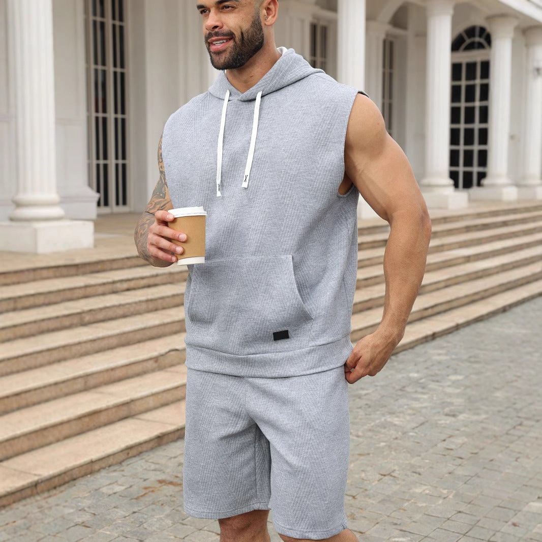 Sleeveless Vest Top Men's Waistcoat Hooded GlamzKart