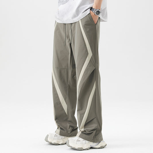 American Style Trend Mixed Color Stripe Casual Pants GlamzKart