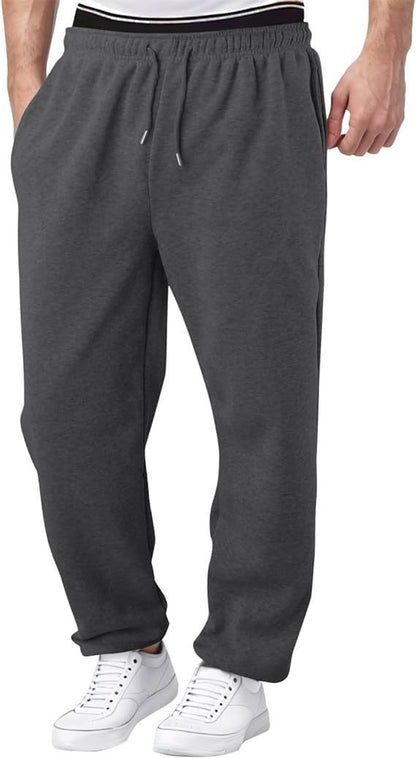 Men's Straight Loose Leisure All-matching Sweatpants Dark Gray GlamzKart