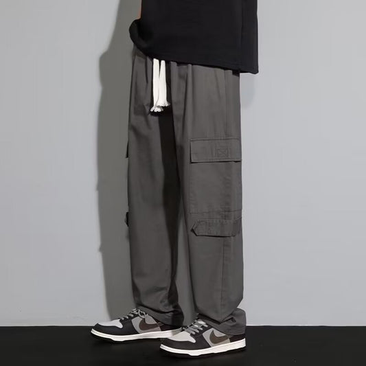 Men's Autumn New Retro Loose Straight Casual Trousers GlamzKart