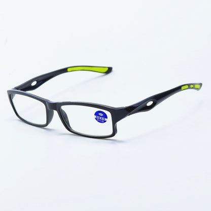 HD Anti-Blue Ray TR Reading Glasses For Middle-aged And Elderly People Intelligent Zoom LH03 Gray Frame GlamzKart