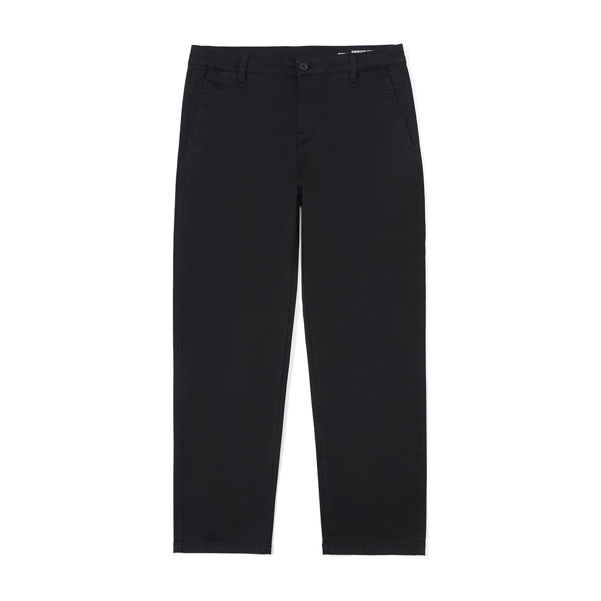 Casual Pants Men's Business Shirt Solid Color Stretch Cotton Cropped Pants Black GlamzKart
