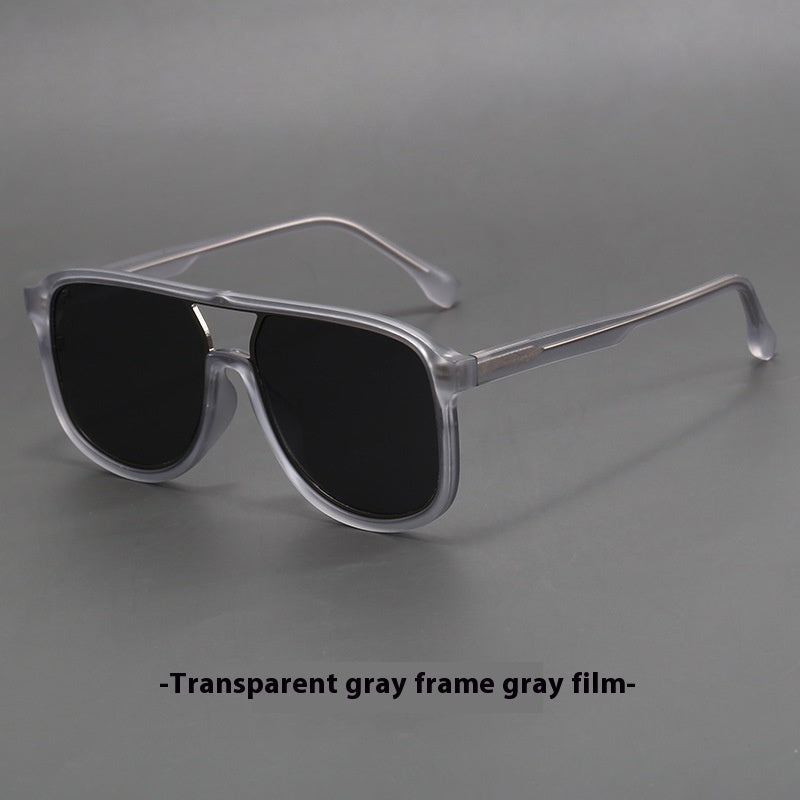 Men's And Women's Fashion All-matching UV Protection Glasses Sand Gray Sheet GlamzKart