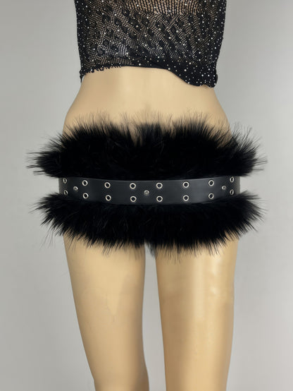 Fur Belt Retro Easy Matching Plush Waist Chain Waist Seal Waist Decorations Style 14 GlamzKart