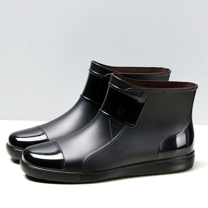 Men's Short Waterproof Plus Size Rain Boots GlamzKart