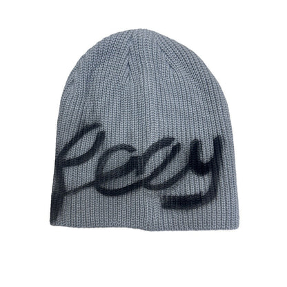 Street Style Letters Pile Heap Cap Beanie Hat Female Autumn And Winter Street Y Gray M GlamzKart
