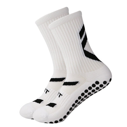 Non-slip Thickened Middle Football Shock-absorbing Wear-resistant Sports Socks White 38 To 45 GlamzKart