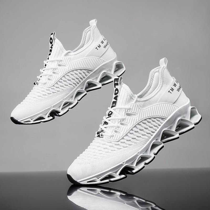 Blade Sports Mesh Casual Running Shoes All White Heel height 10cm GlamzKart