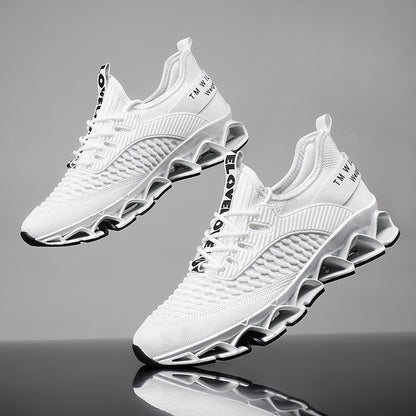Blade Sports Mesh Casual Running Shoes All White Heel height 10cm GlamzKart