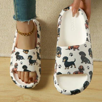 Women's Sausage Dog Thick-soled Home Slippers GlamzKart